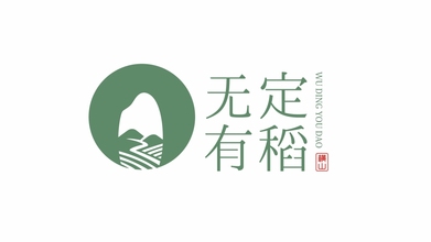 無定有稻大米品牌LOGO設(shè)計