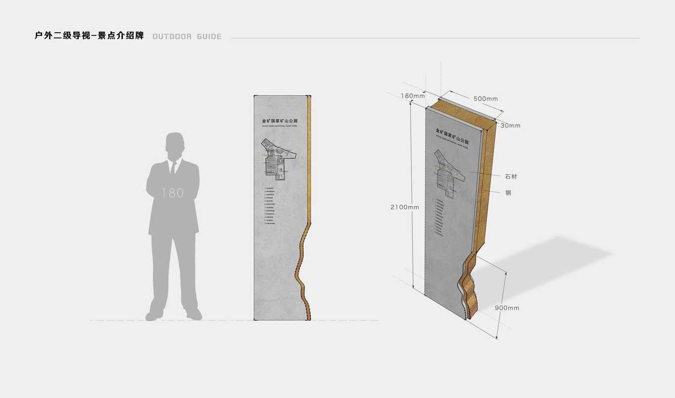 陜西潼關(guān)小秦嶺金礦國家礦山公園 導(dǎo)視設(shè)計圖3