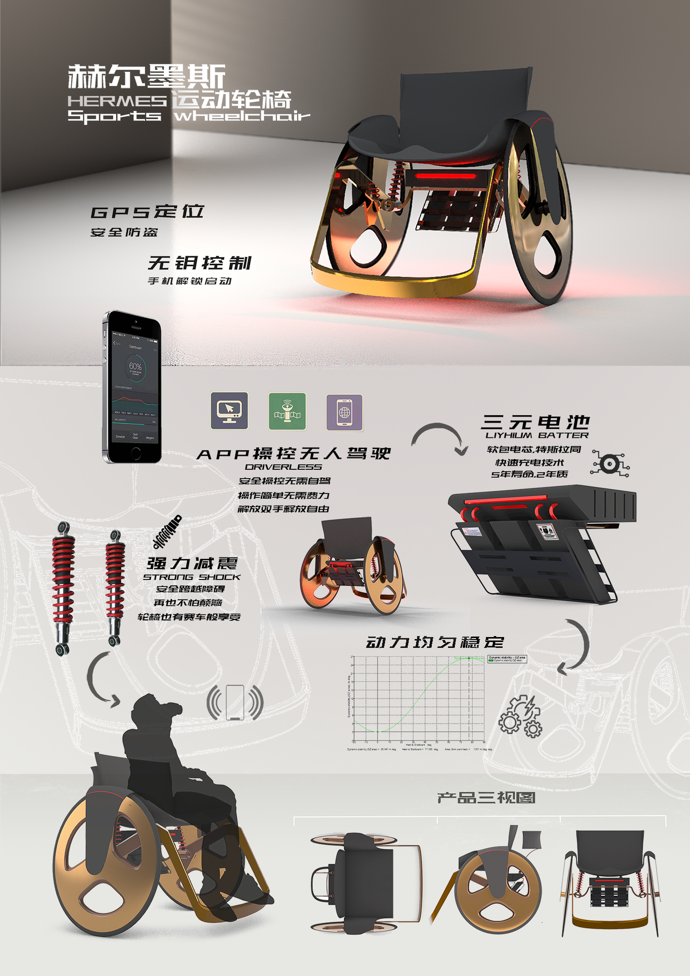 智能运动轮椅图0