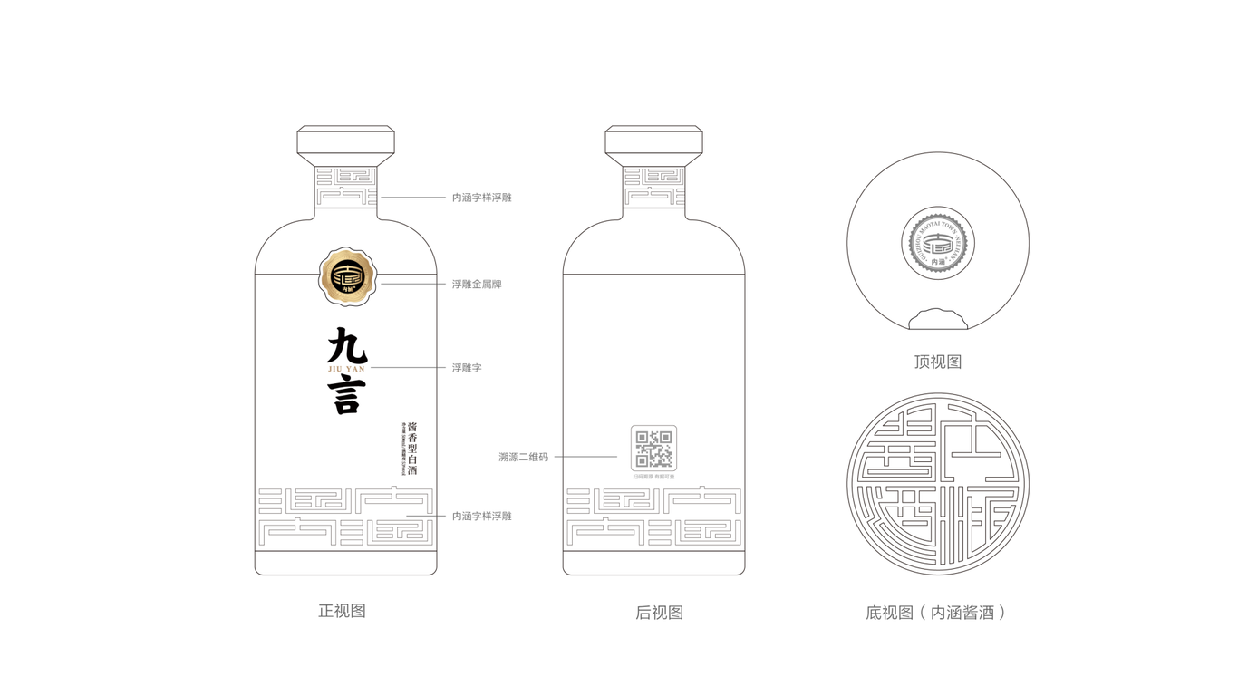 內(nèi)涵酒業(yè)包裝瓶型設(shè)計圖3