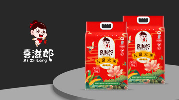 喜滋郎大米包装设计