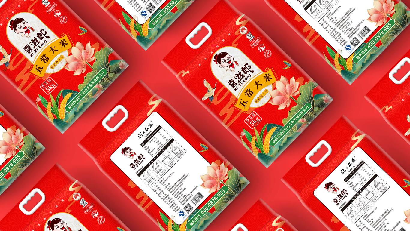 喜滋郎大米包装设计中标图3