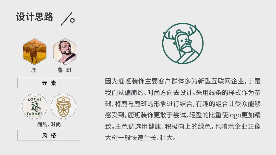 鹿班裝飾LOGO設計圖0