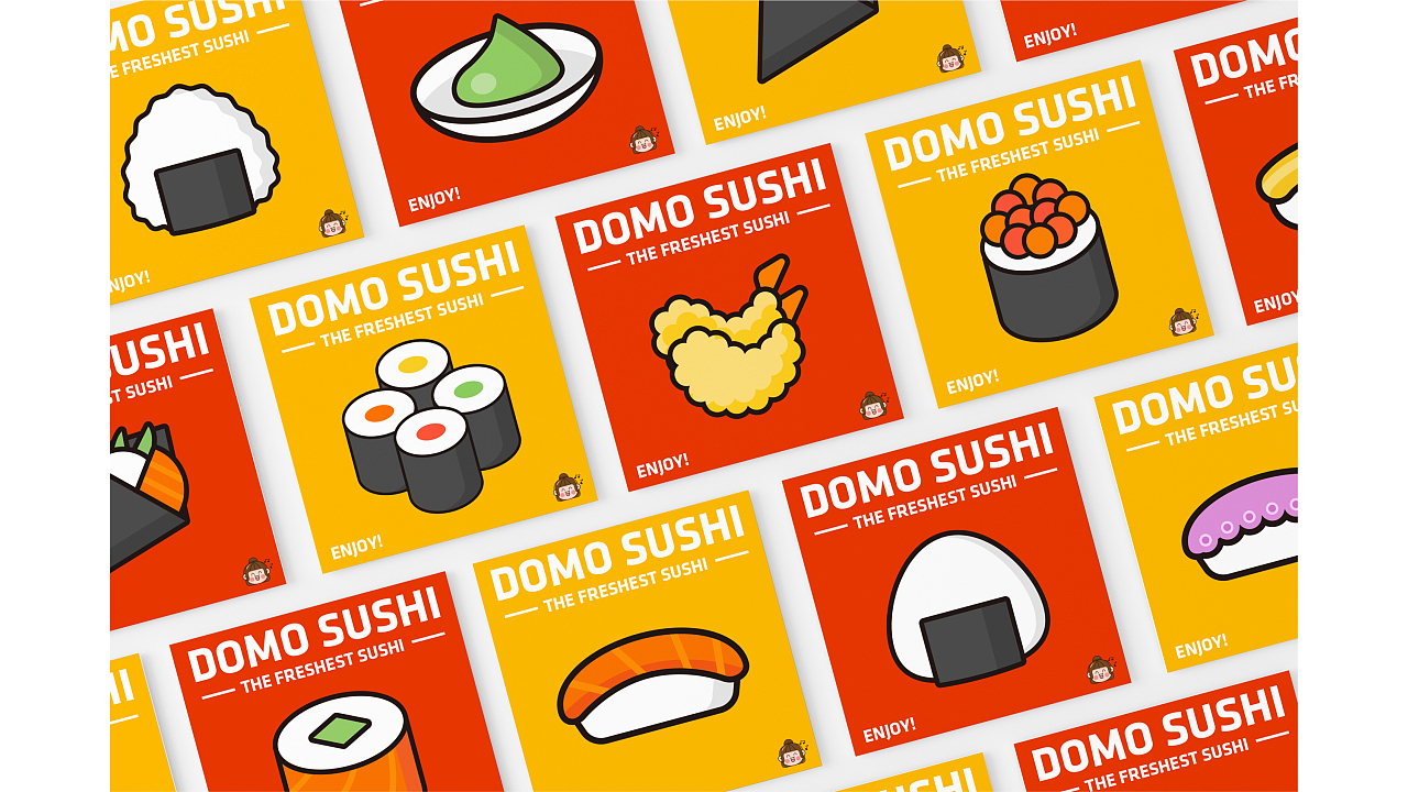 【DOMO SUSHI】品牌卡通形象設計圖7