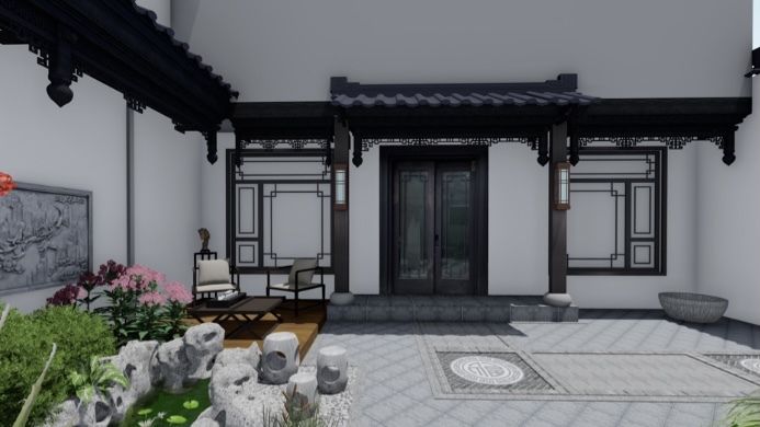 徽派民宿小院图5