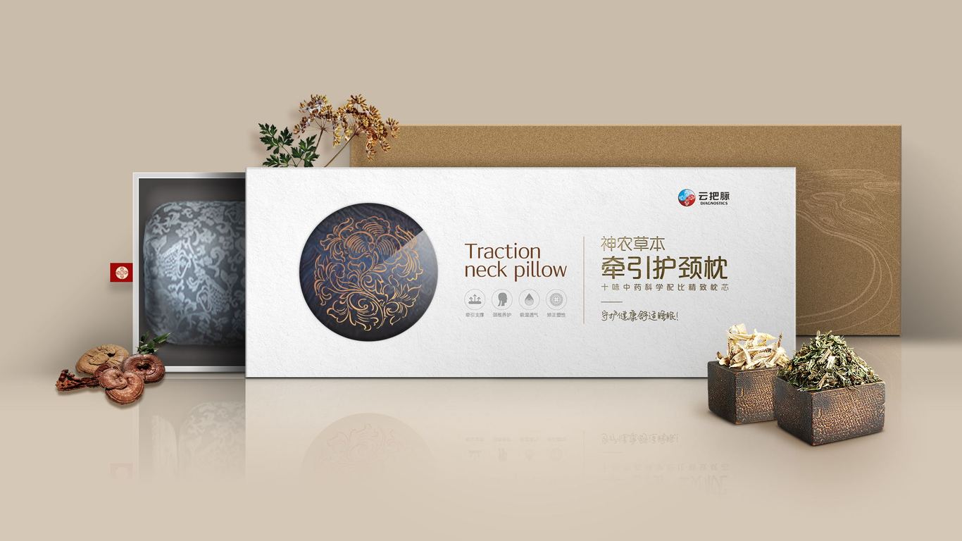 云把脈健康枕頭包裝設計圖3