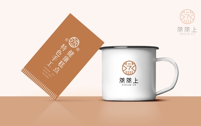 蒸蒸上糕点品牌logo设计