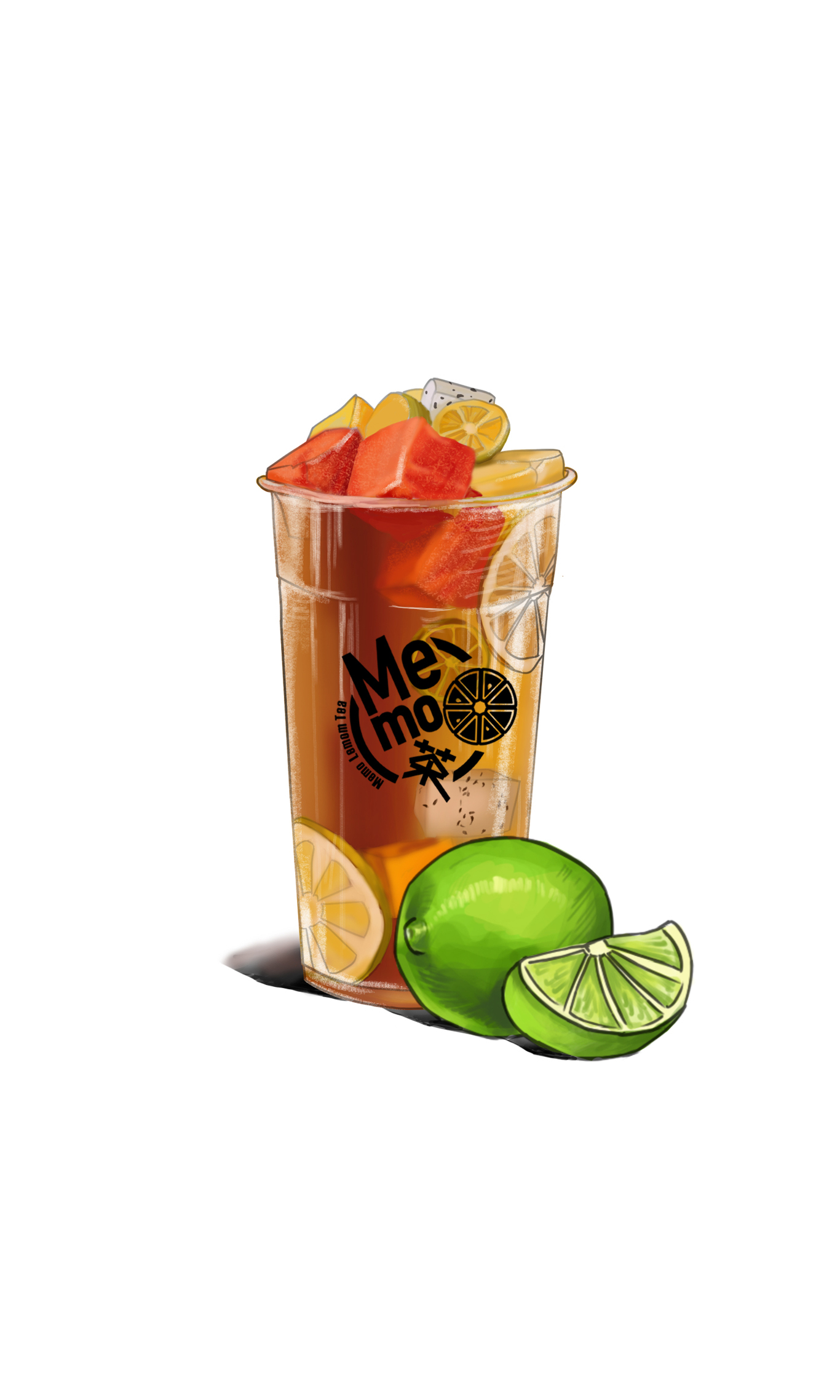 水果茶插画设计图0