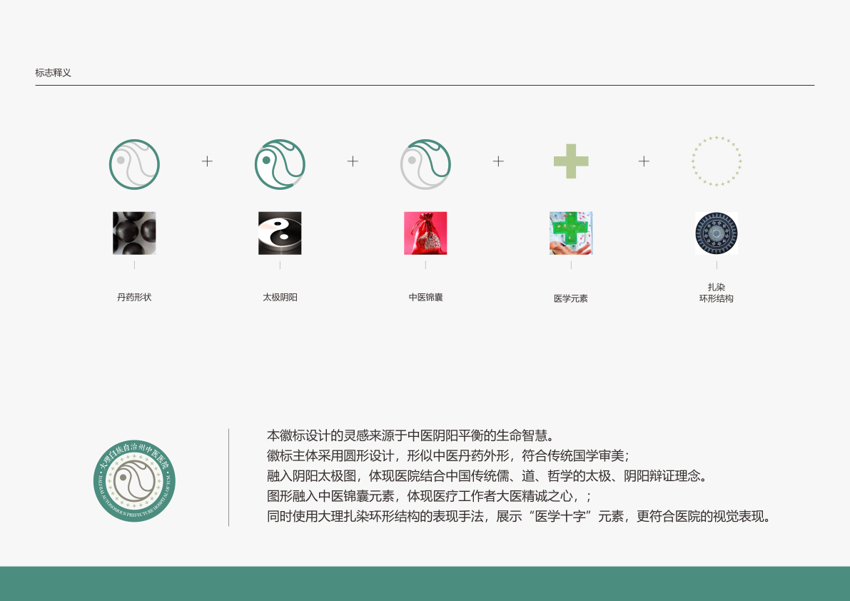 大理白族自治州中医院logo重构方案图1