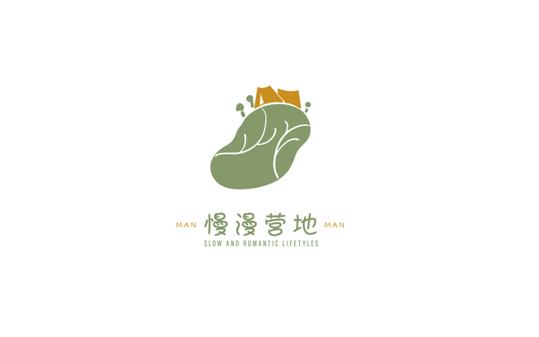 慢慢營地logo設計