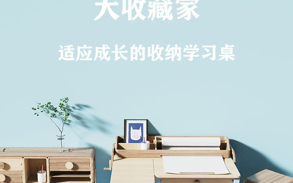 大收藏家——适应成长收纳学习桌