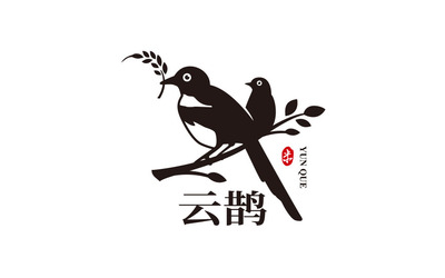 云鵲大米logo設(shè)計(jì)