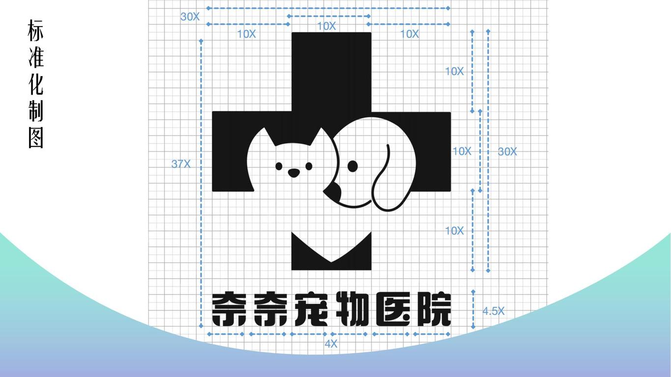 奈奈寵物醫(yī)院品牌LOGO設(shè)計圖2