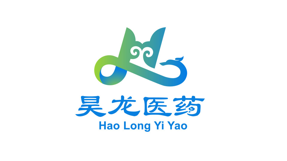 昊龍醫(yī)藥品牌LOGO設計