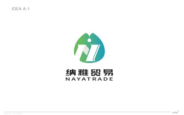 納雅貿(mào)易品牌logo案例