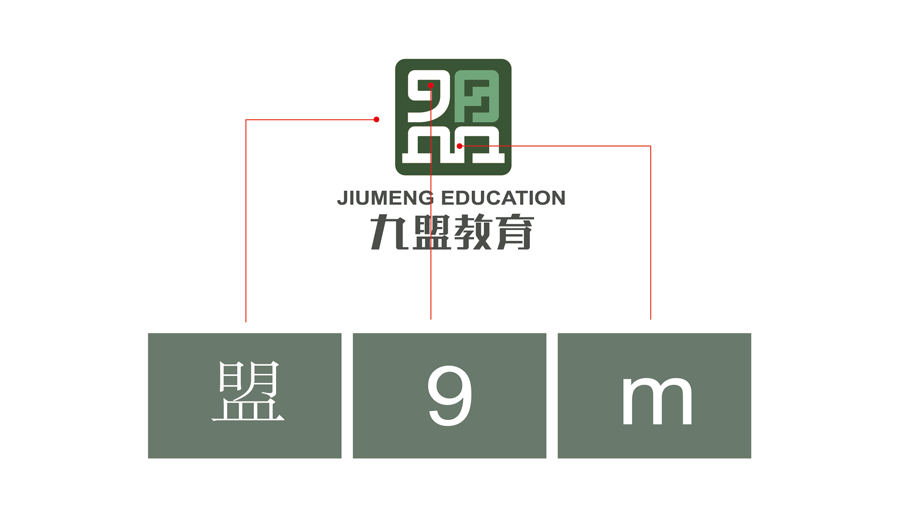 九盟教育品牌logo設(shè)計(jì)圖2