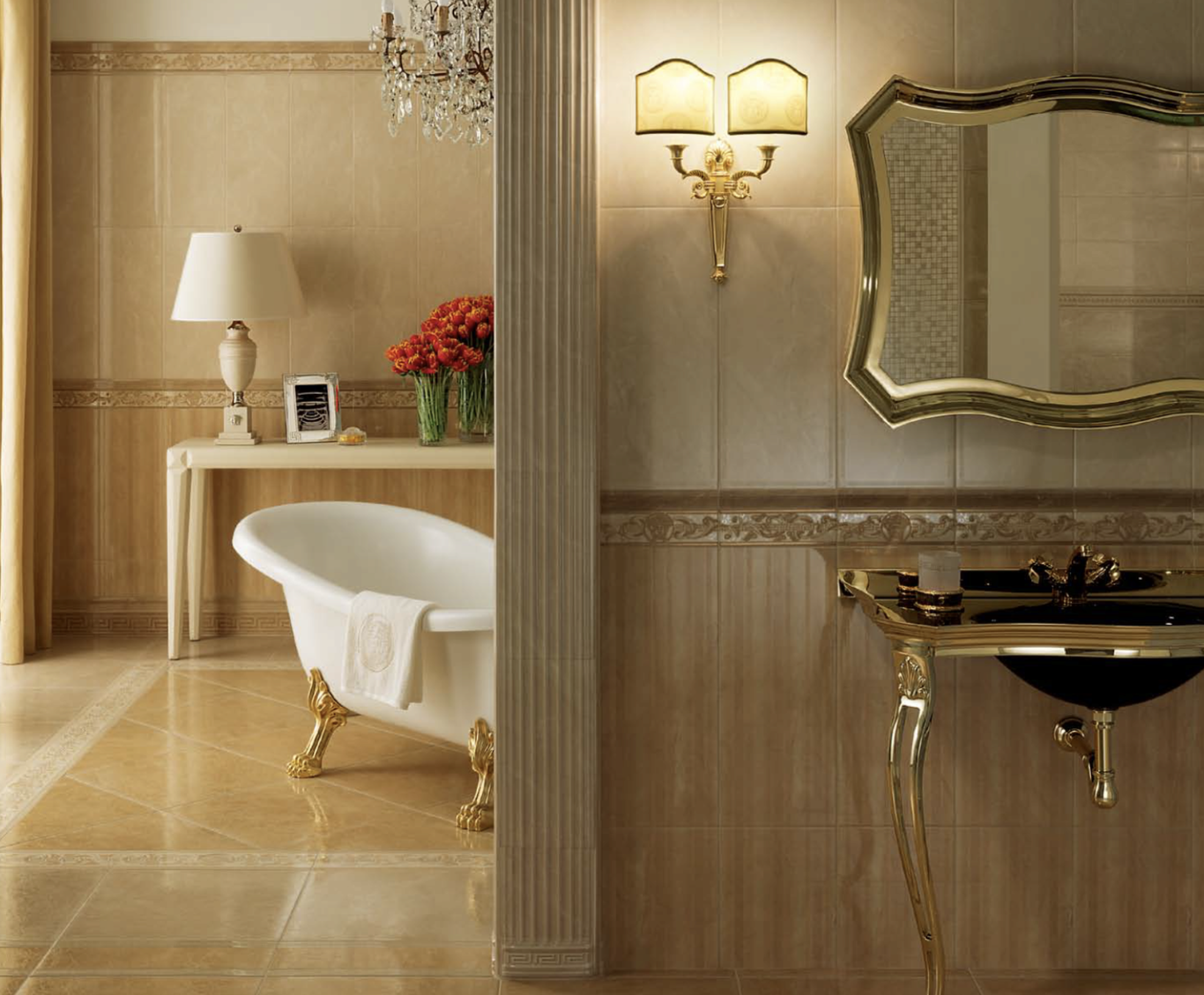 Versace HomePalace Lving Gold系列样板房效果图图0