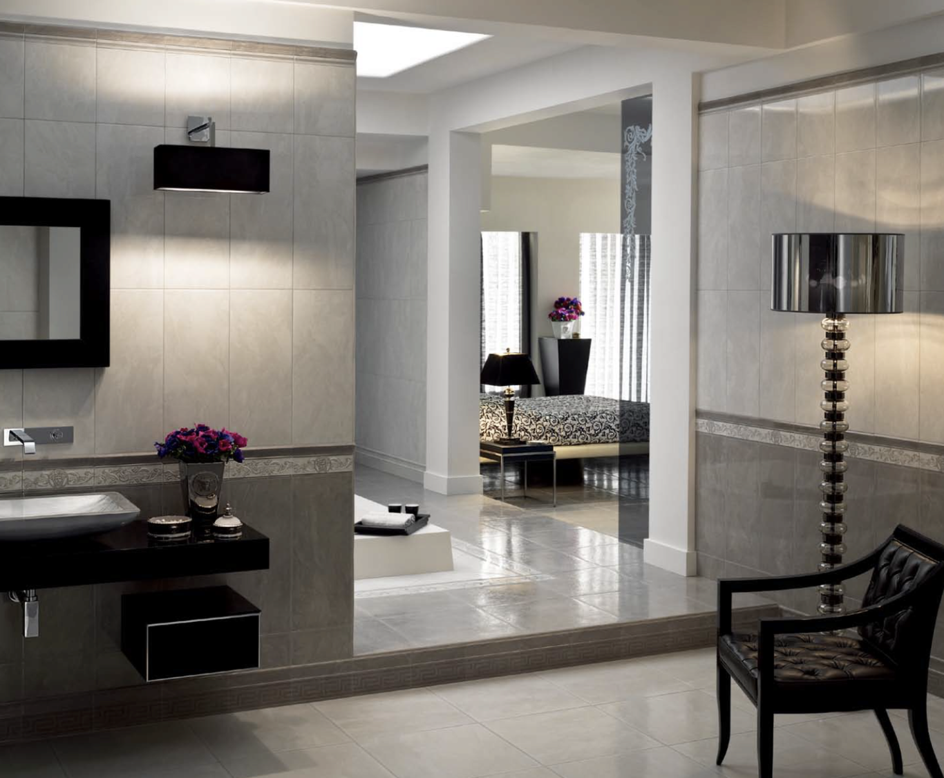 Versace HomePalace Lving Gold系列样板房效果图图1