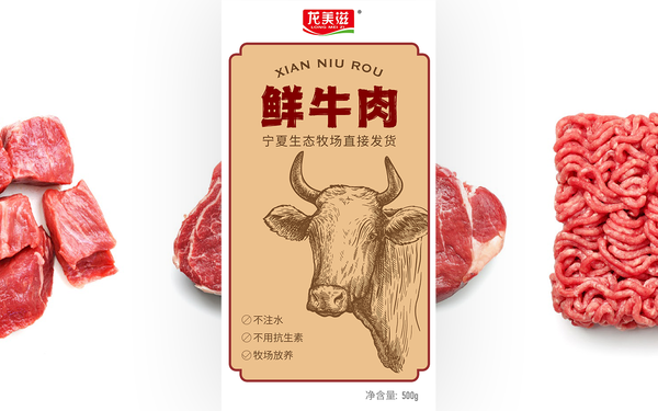 龍美滋鮮牛肉包裝設(shè)計(jì)