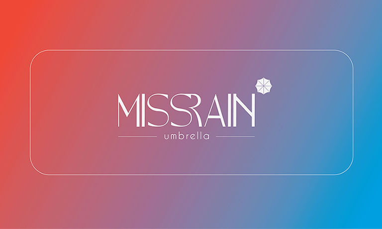 MISSRAIN雨小姐_雨傘品牌LOGO設(shè)計圖0