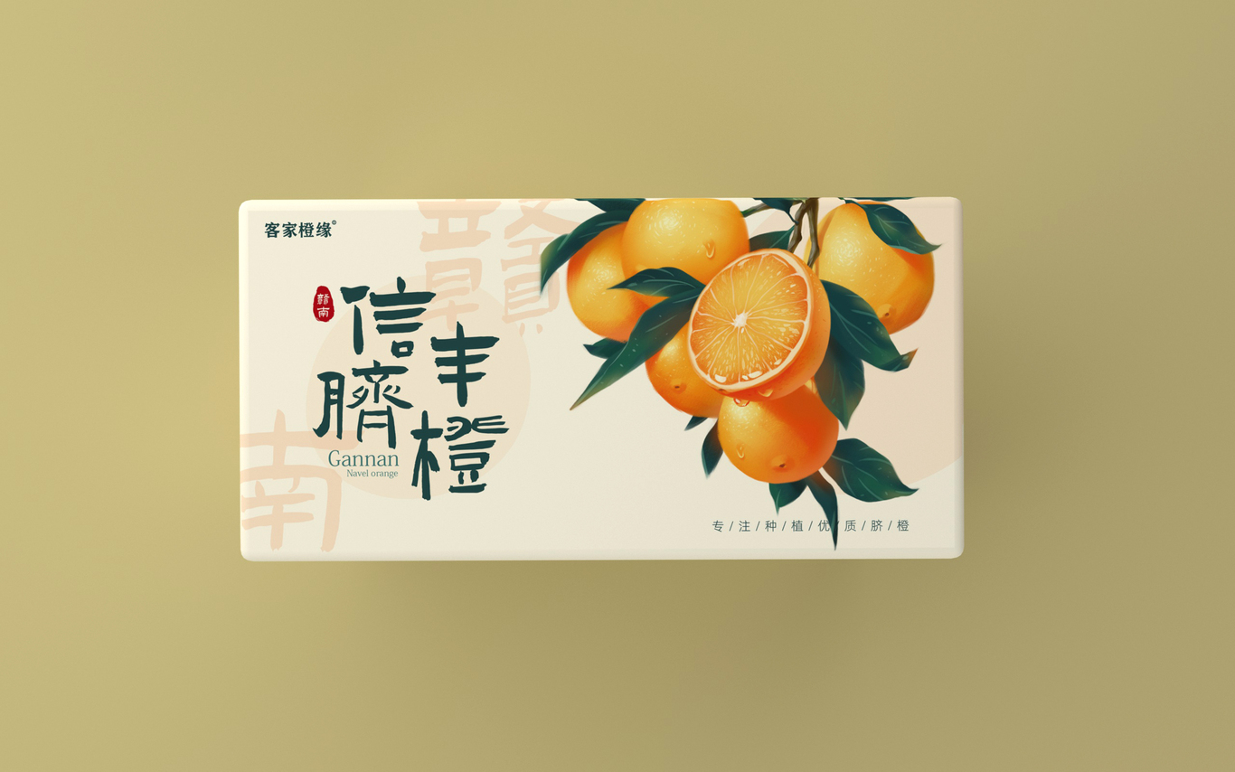 正大农业赣南脐橙插画包装设计图1