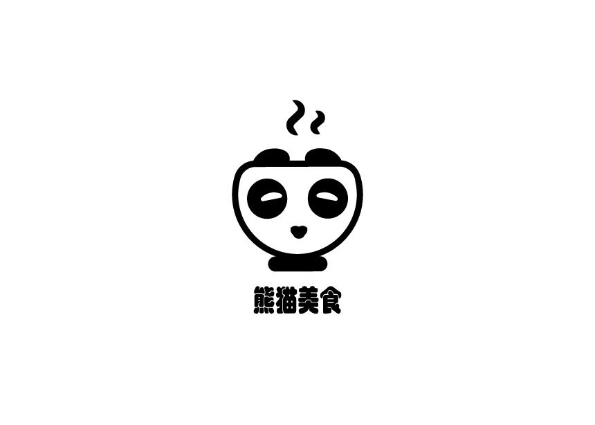 熊貓美食餐館LOGO設(shè)計圖4