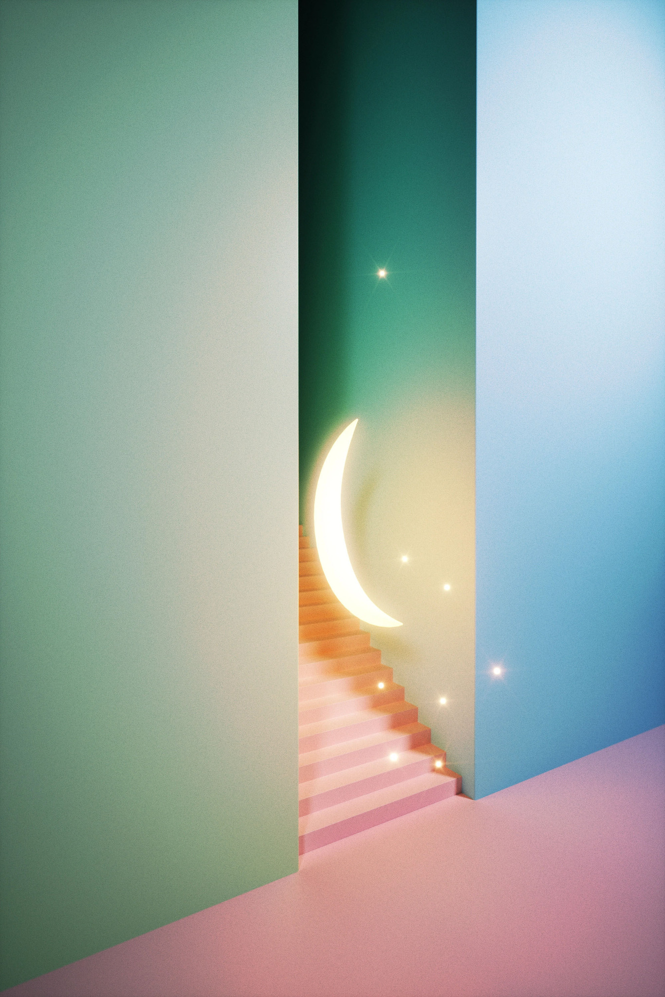 3D插画场景-月亮图1