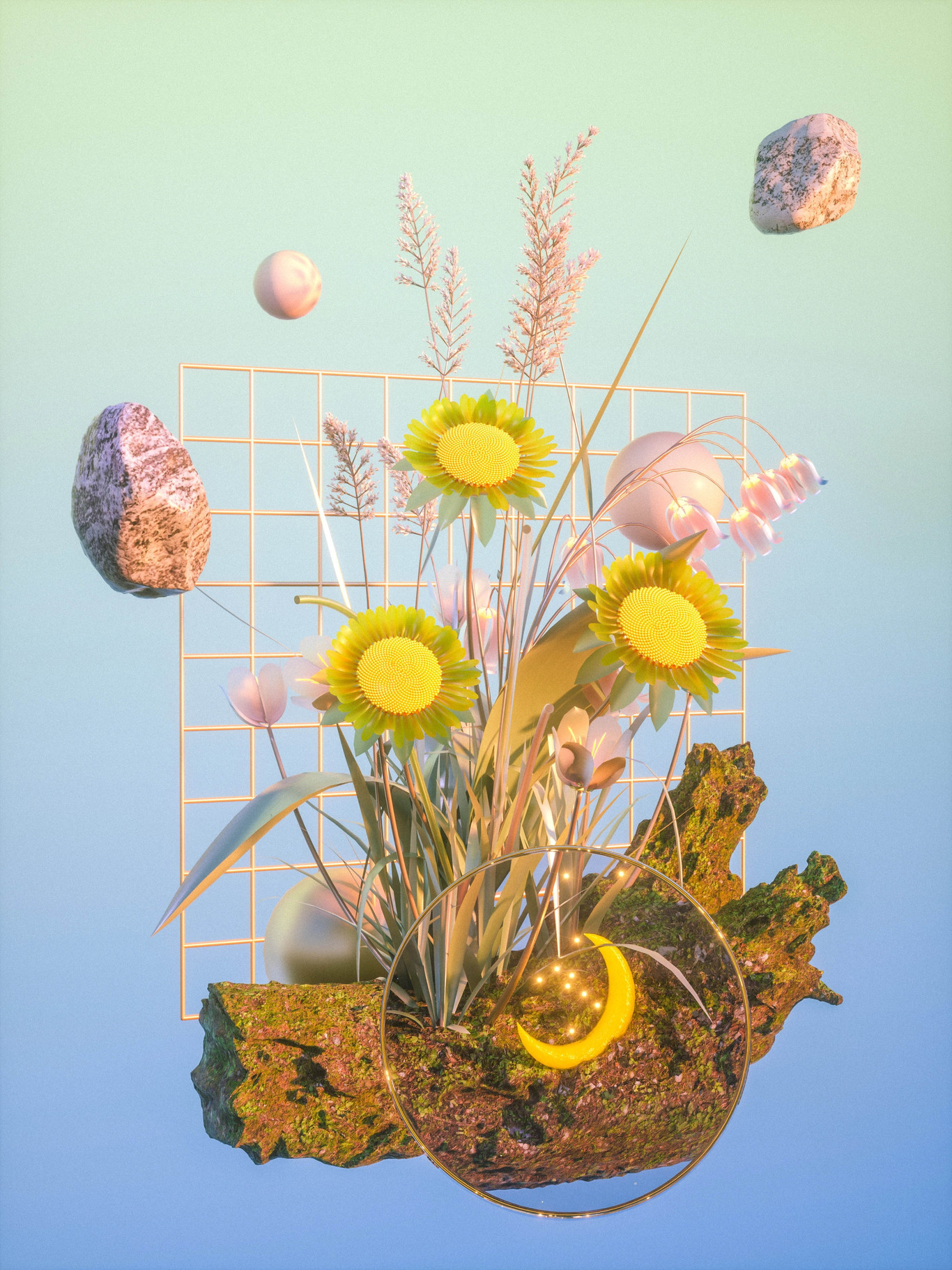 3D插画场景-月亮图12