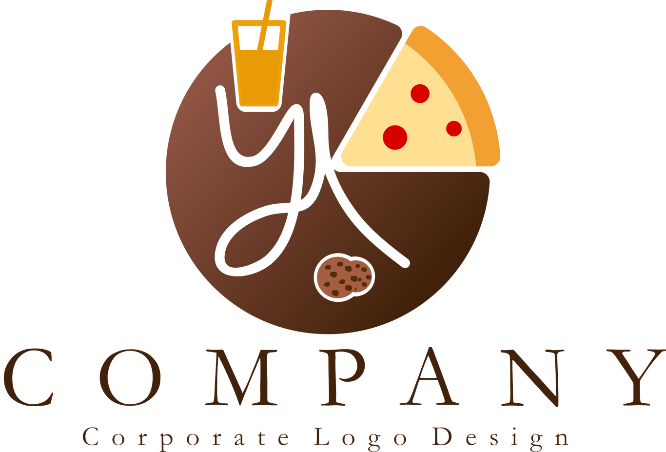 LOGO設計 標志設計 快餐logo設計 文化logo設計 品牌logo 披薩logo 外賣logo圖1
