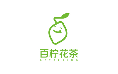 百檸食品集團“百檸花茶”logo品牌設計