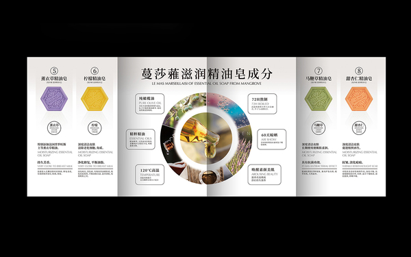 蔓莎蕥精油皂折頁設(shè)計
