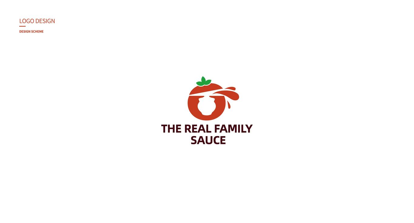 標志 | “The?real?family?sauce”醬汁食品logo設計圖0