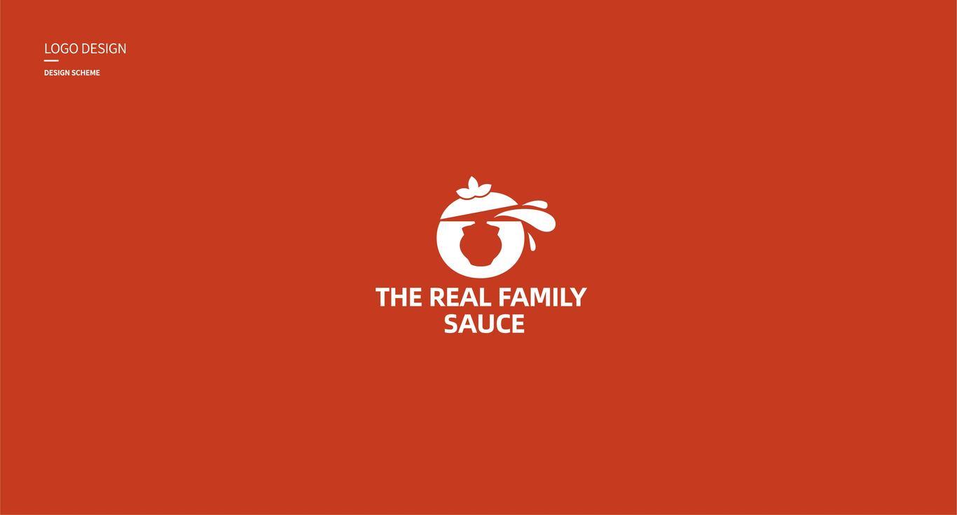 标志 | “The real family sauce”酱汁食品logo设计图1