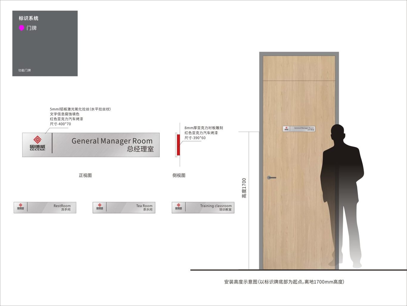 江蘇固德威辦公大樓導視標識系統(tǒng)設計案例圖11