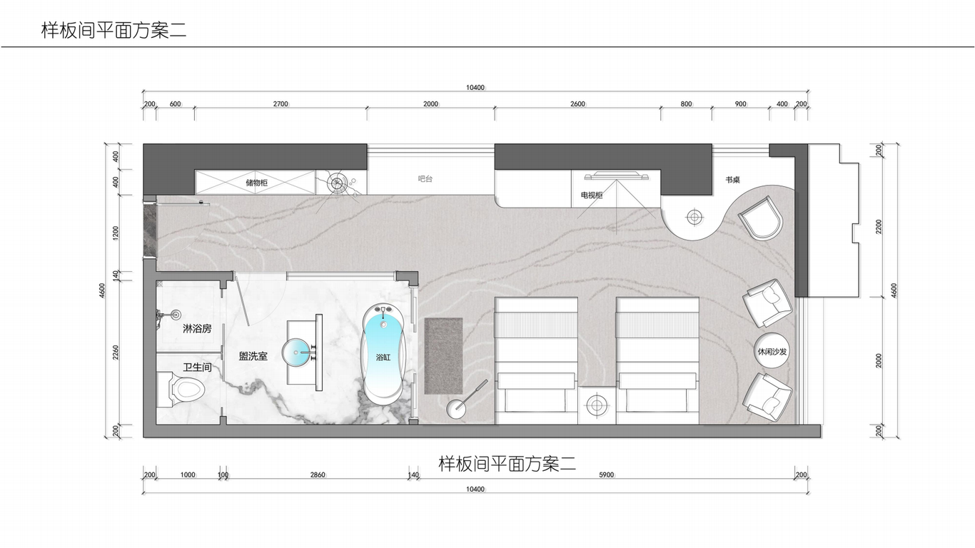 江西三千加●天使金融廣場(chǎng)樣板間軟裝方案圖3