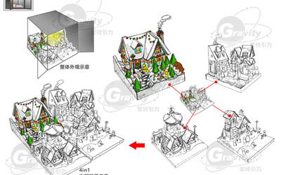 雪景小鎮(zhèn)產(chǎn)品設(shè)計(jì)圖