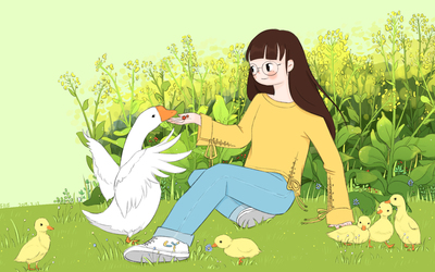 个人插画练习（小女孩系列）