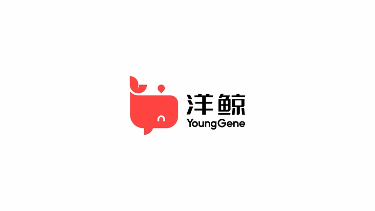  洋鯨 YoungGene電商品牌標(biāo)志設(shè)計圖0