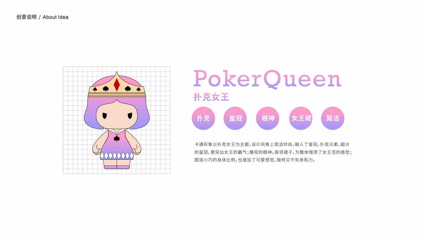 POKER撲克女王吉祥物3D設計圖2