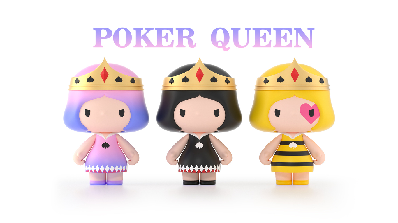 POKER撲克女王吉祥物3D設(shè)計圖9