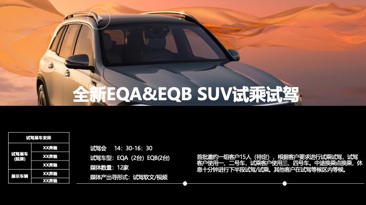 梅赛德斯奔驰全新EQA&EQBSUV上市发布会活动策划方案图39