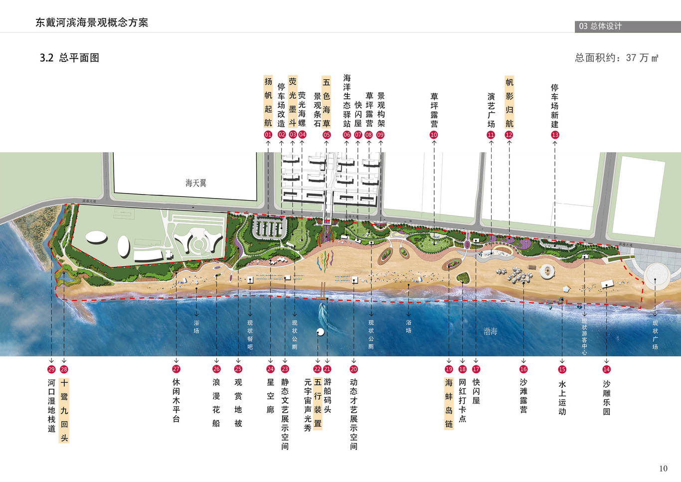 葫蘆島市東戴河國際醫(yī)療康養(yǎng)產業(yè)園區(qū)基礎設施工程（濱海景觀概念方案）圖2