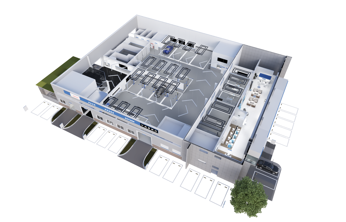 蘇州德國博世汽車維修新能源汽車體驗店si系統(tǒng)設(shè)計形象店面設(shè)計公司圖1