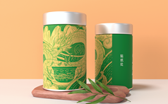 龍年黃山毛峰茶葉插畫(huà)包裝設(shè)計(jì)