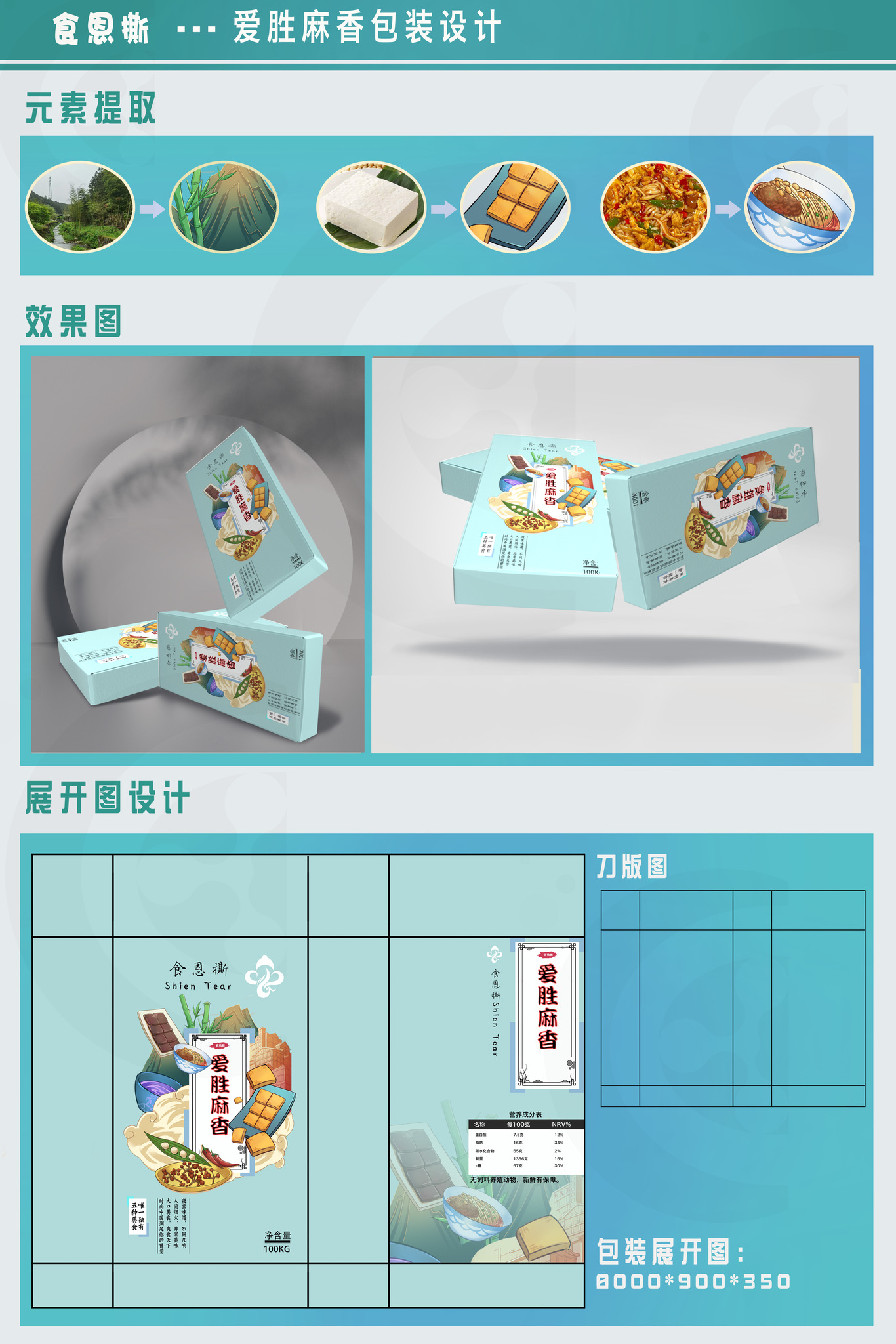 食嗯撕，愛勝麻香包裝設(shè)計(jì)圖1