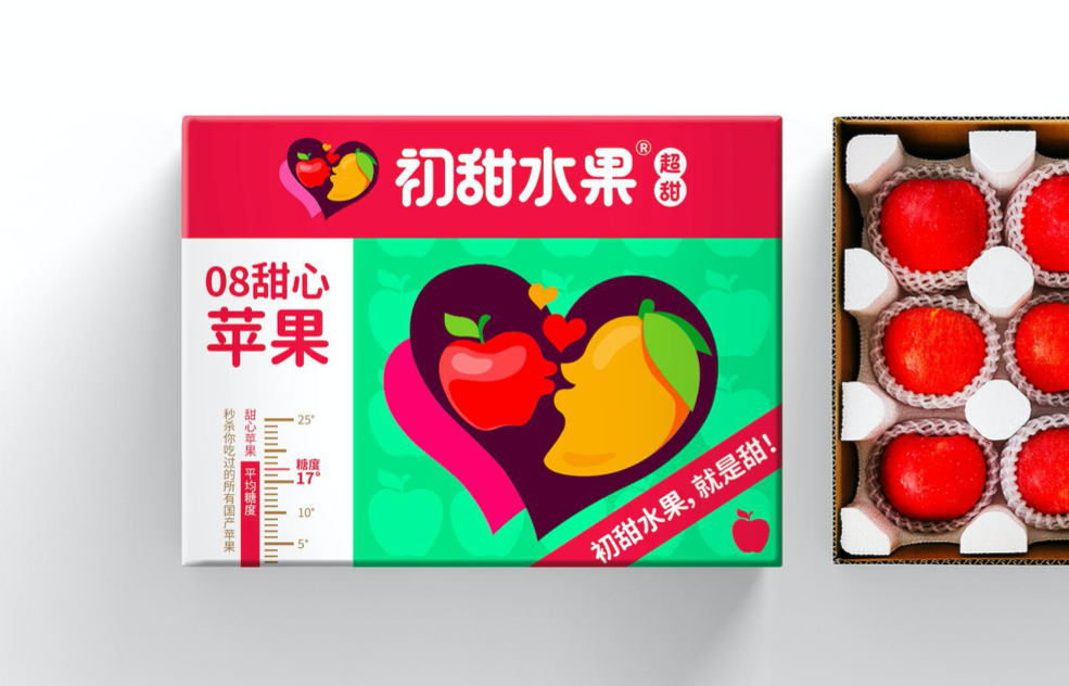 初甜水果品牌标志设计图8