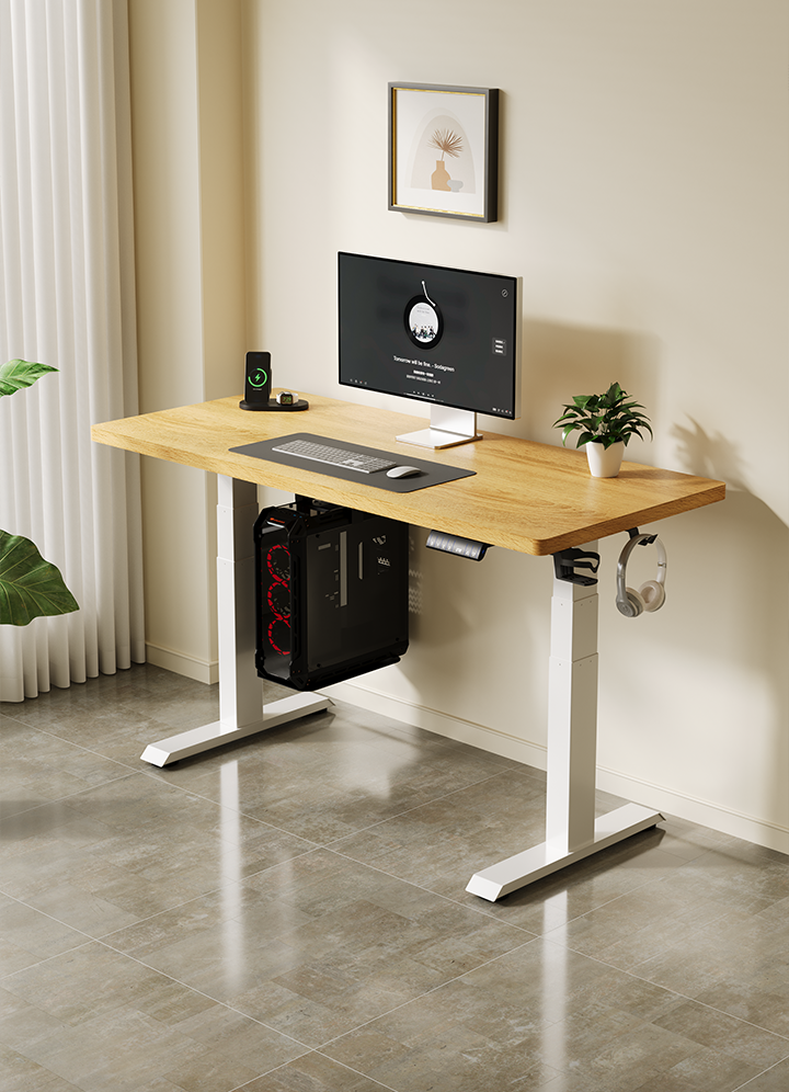 家具家装空间升降桌渲染图办公空间办公桌电商图0