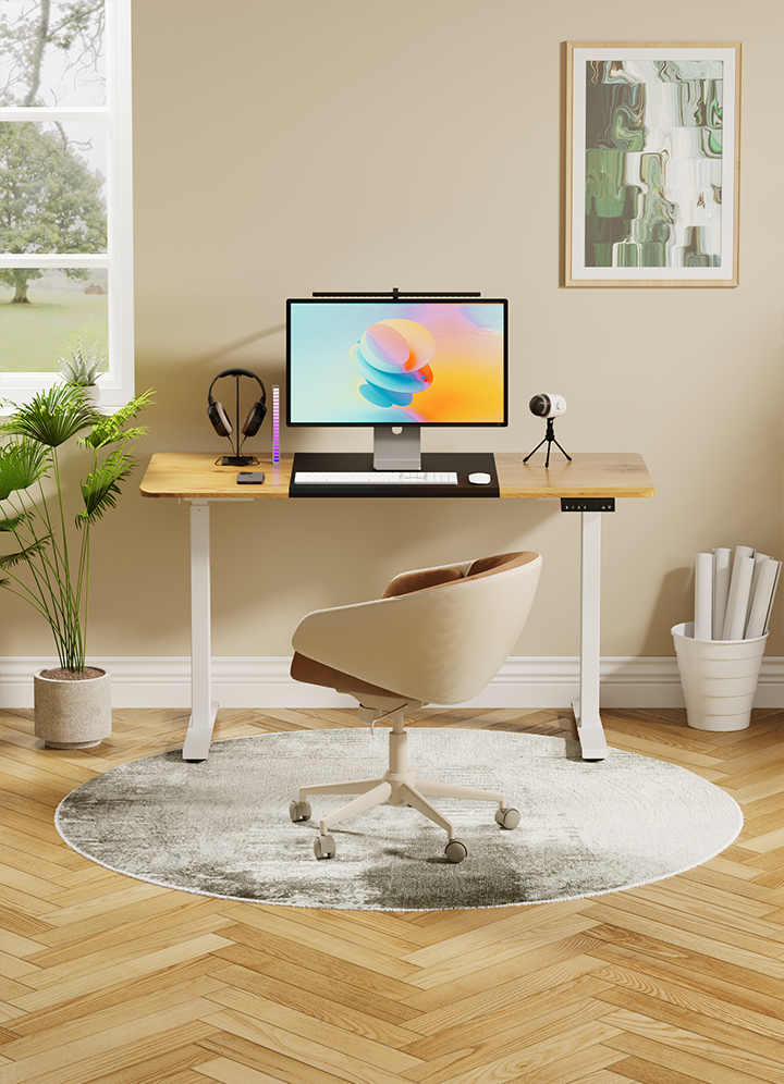 家具家装空间升降桌渲染图办公空间办公桌电商图2