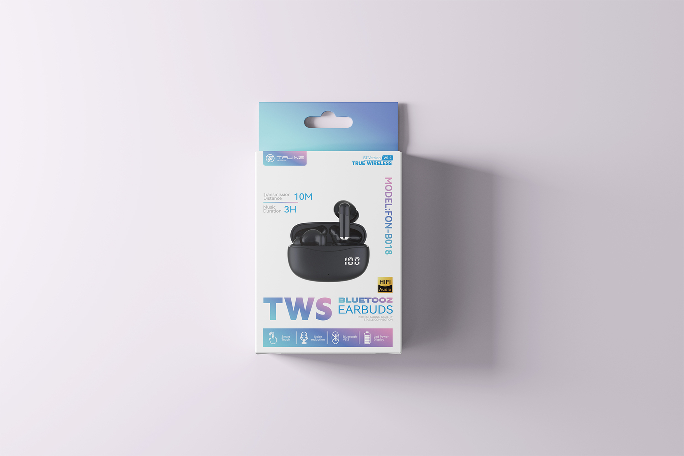 海外跨境TWS防噪耳機包裝設計圖2