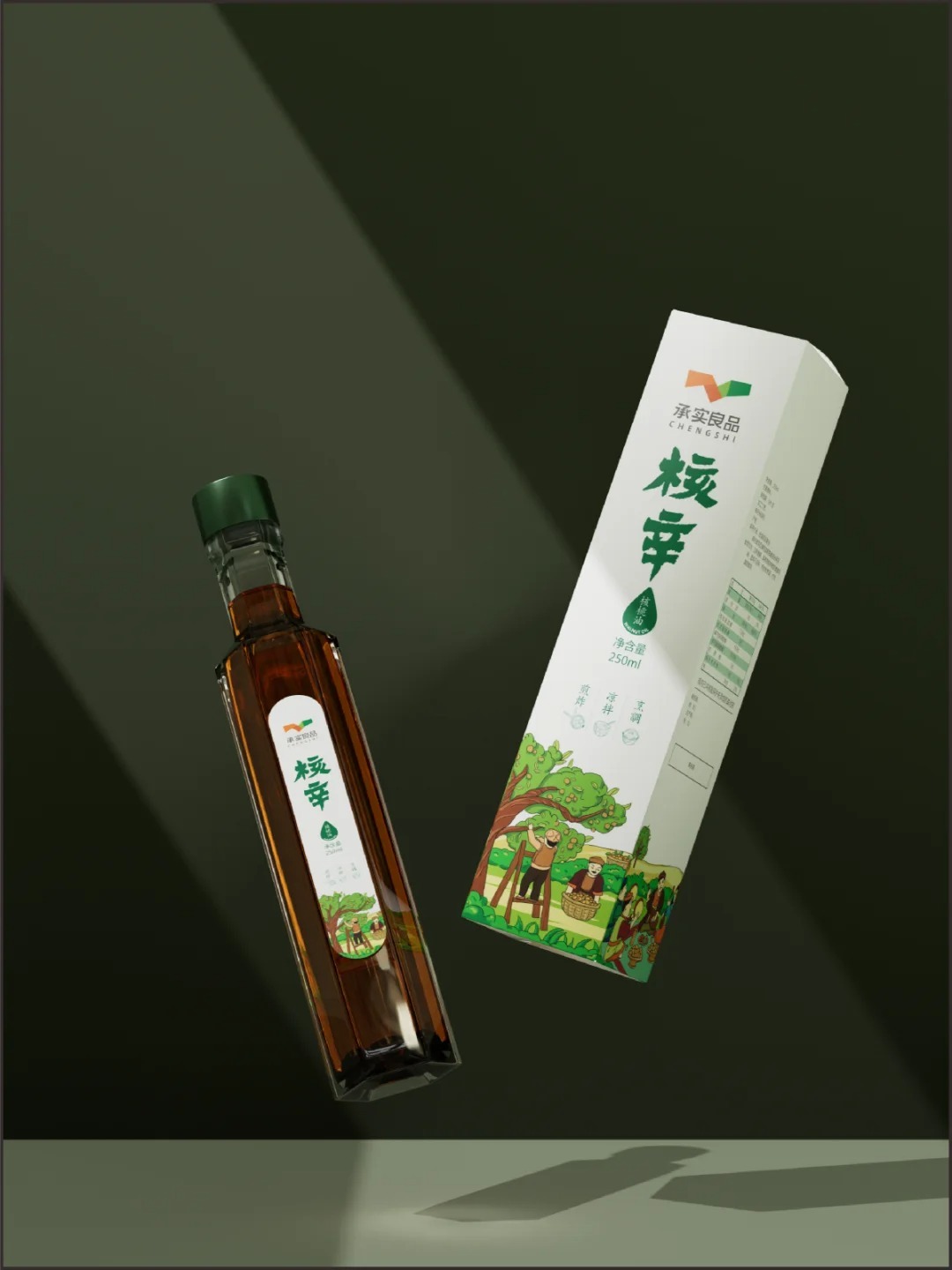 核桃油包裝設計圖0